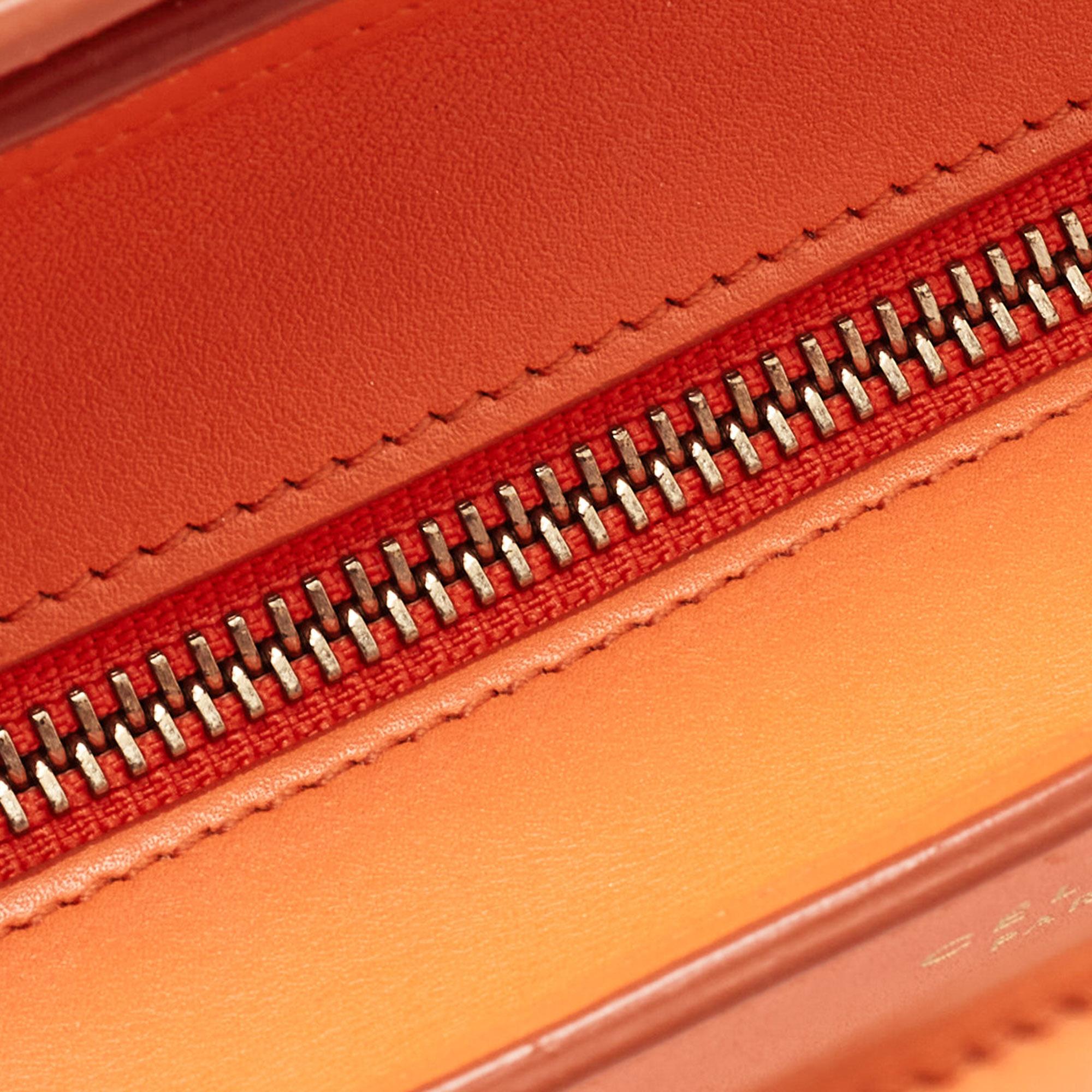 Céline Orange Leather Nano Luggage Tote 8