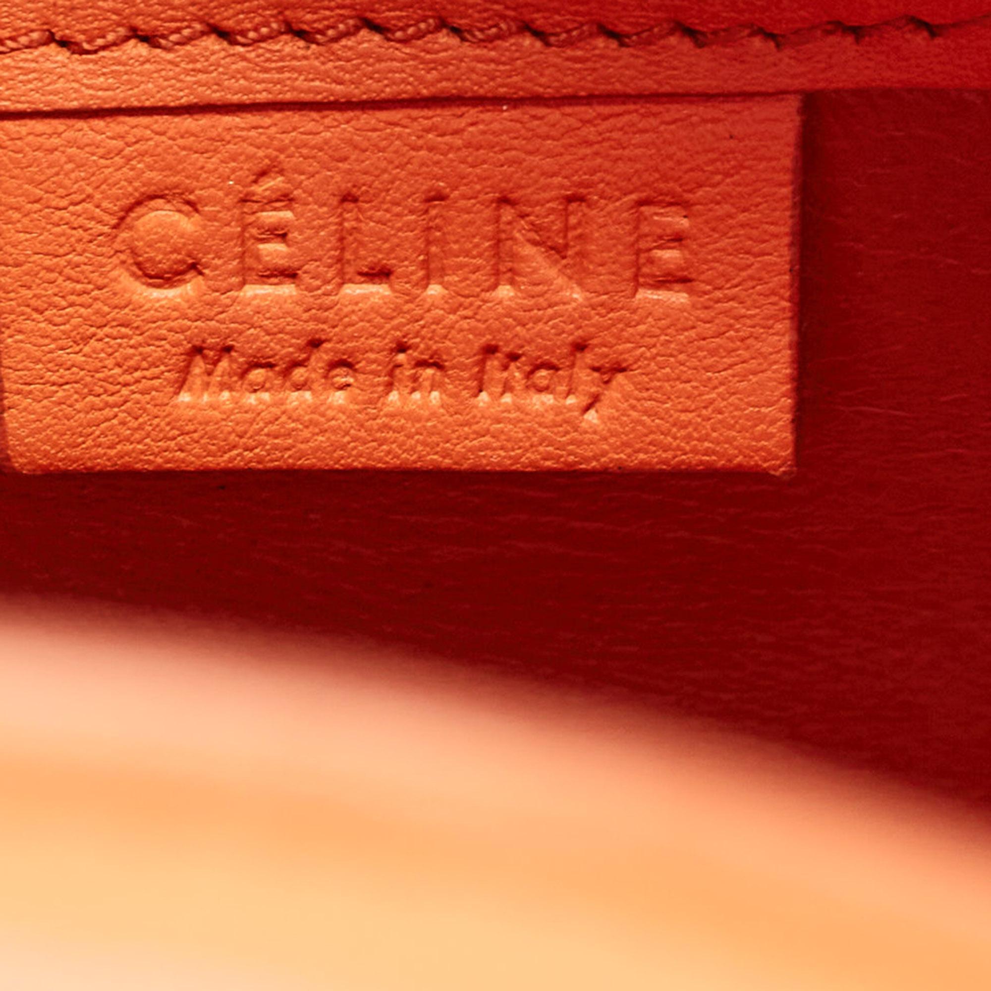Céline Orange Leather Nano Luggage Tote 14