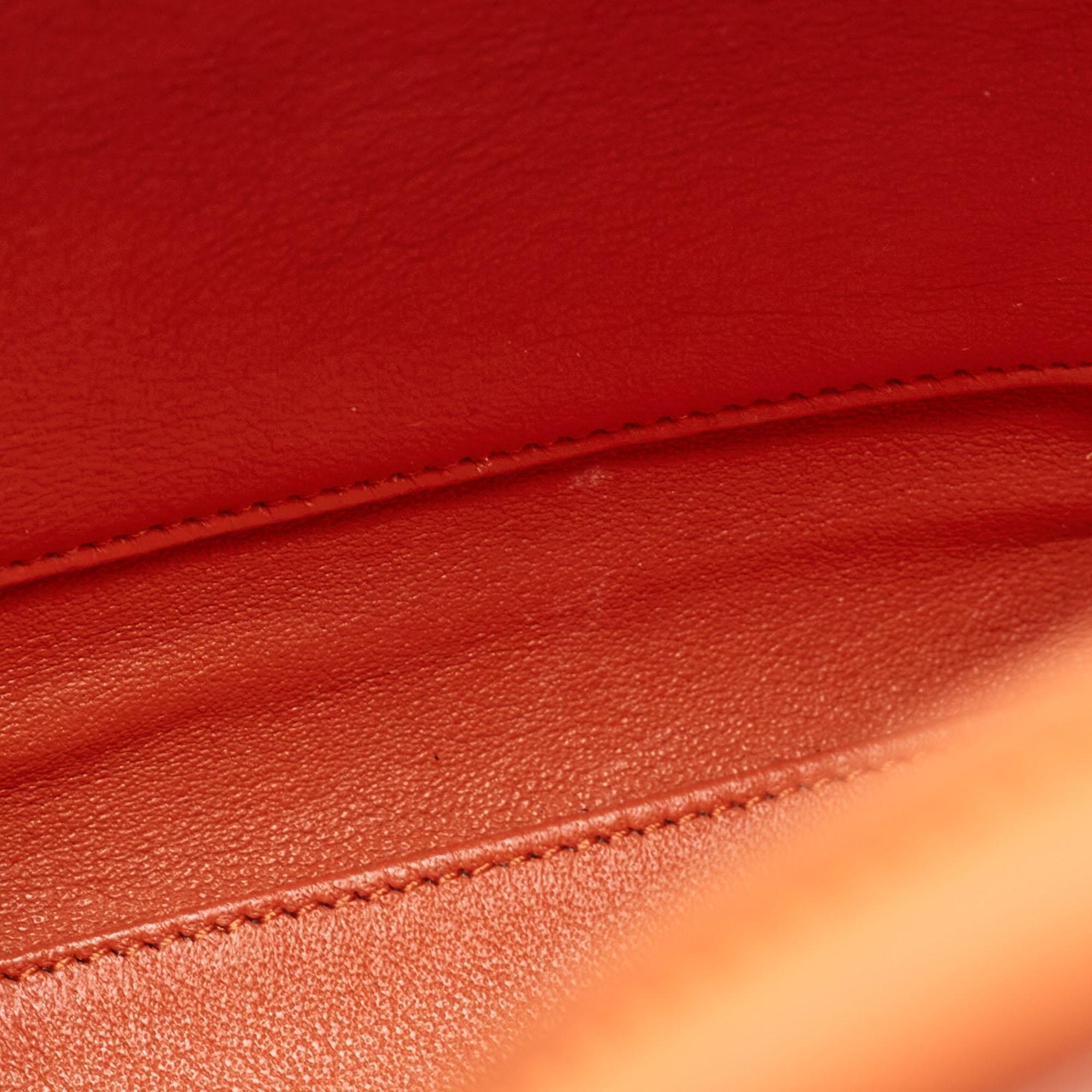 Céline Orange Leather Nano Luggage Tote 15