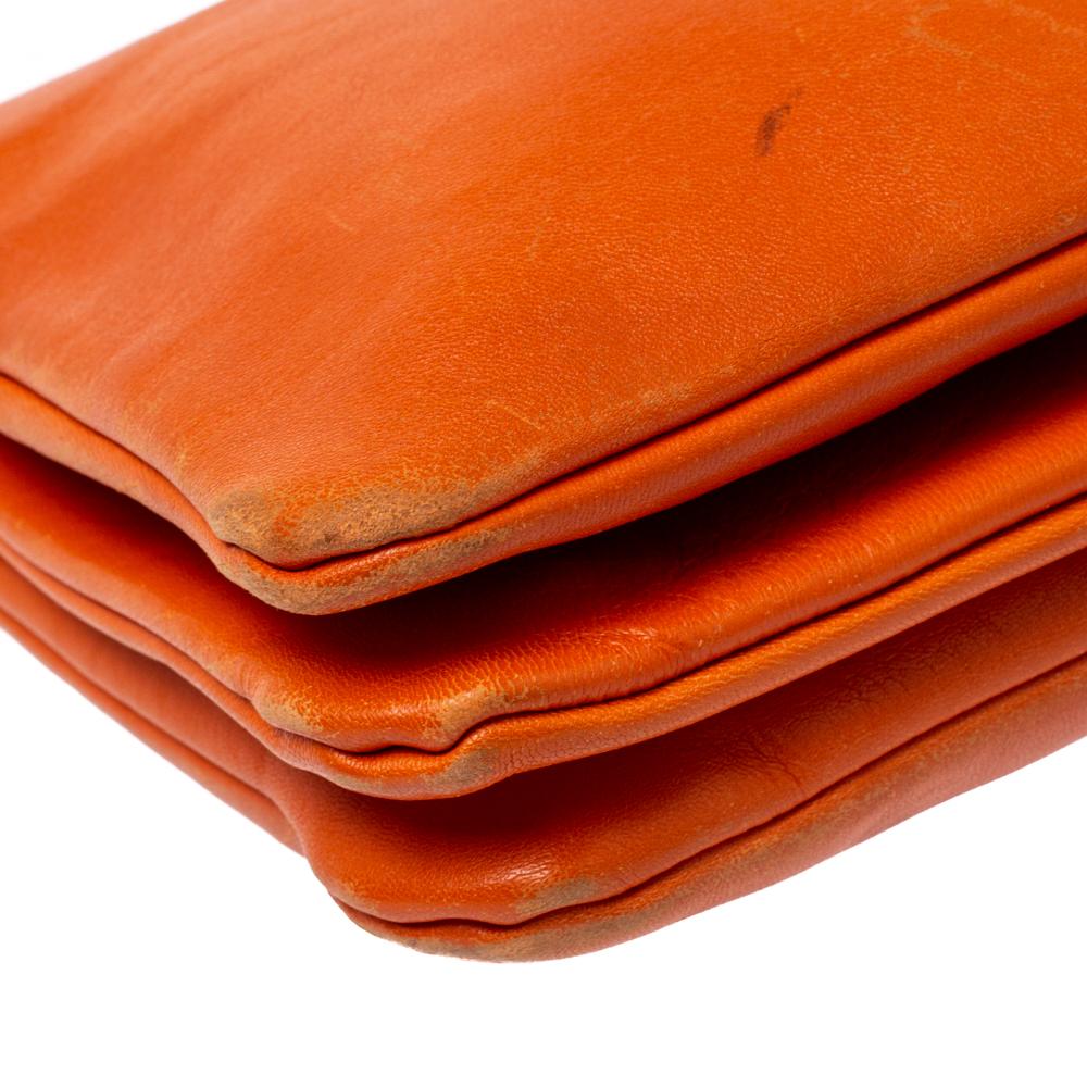 Celine Orange Leather Trio Shoulder Bag 1
