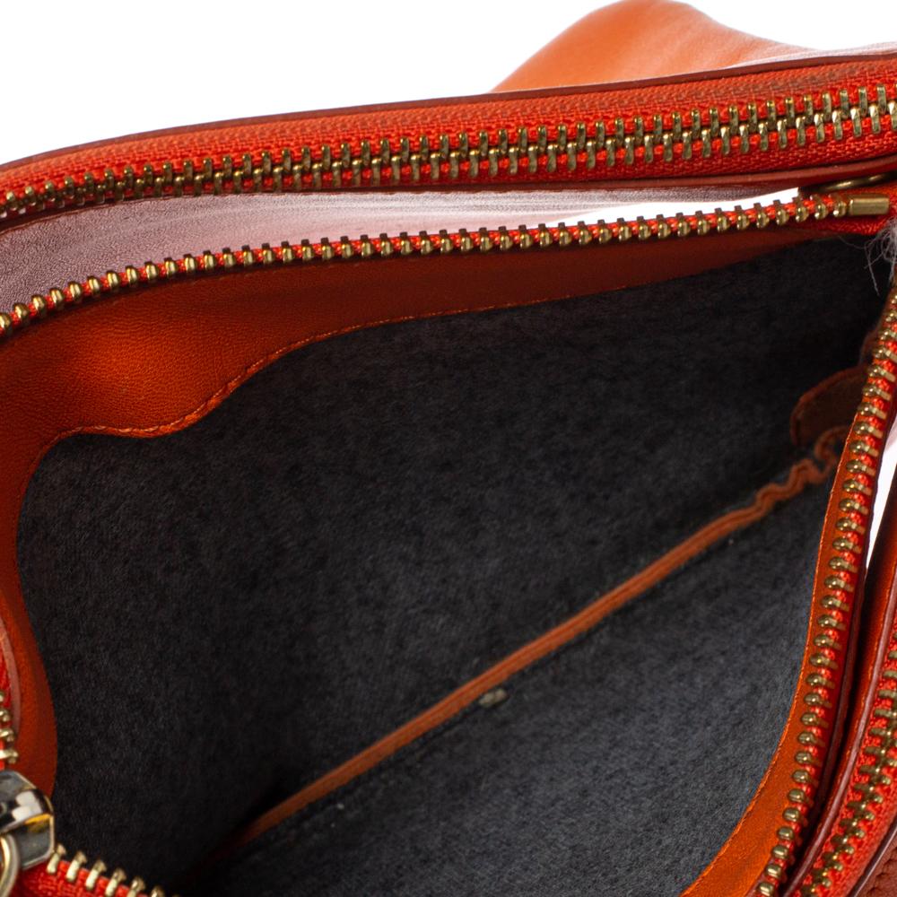 Celine Orange Leather Trio Shoulder Bag 2