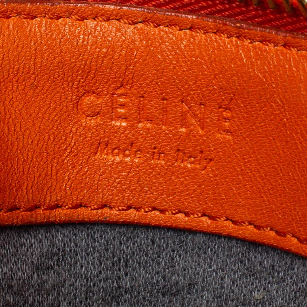 Celine Orange Leather Trio Shoulder Bag 3