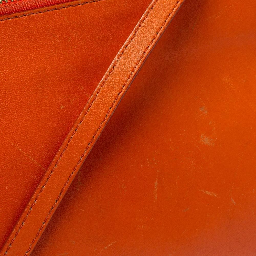 Celine Orange Leather Trio Shoulder Bag 4