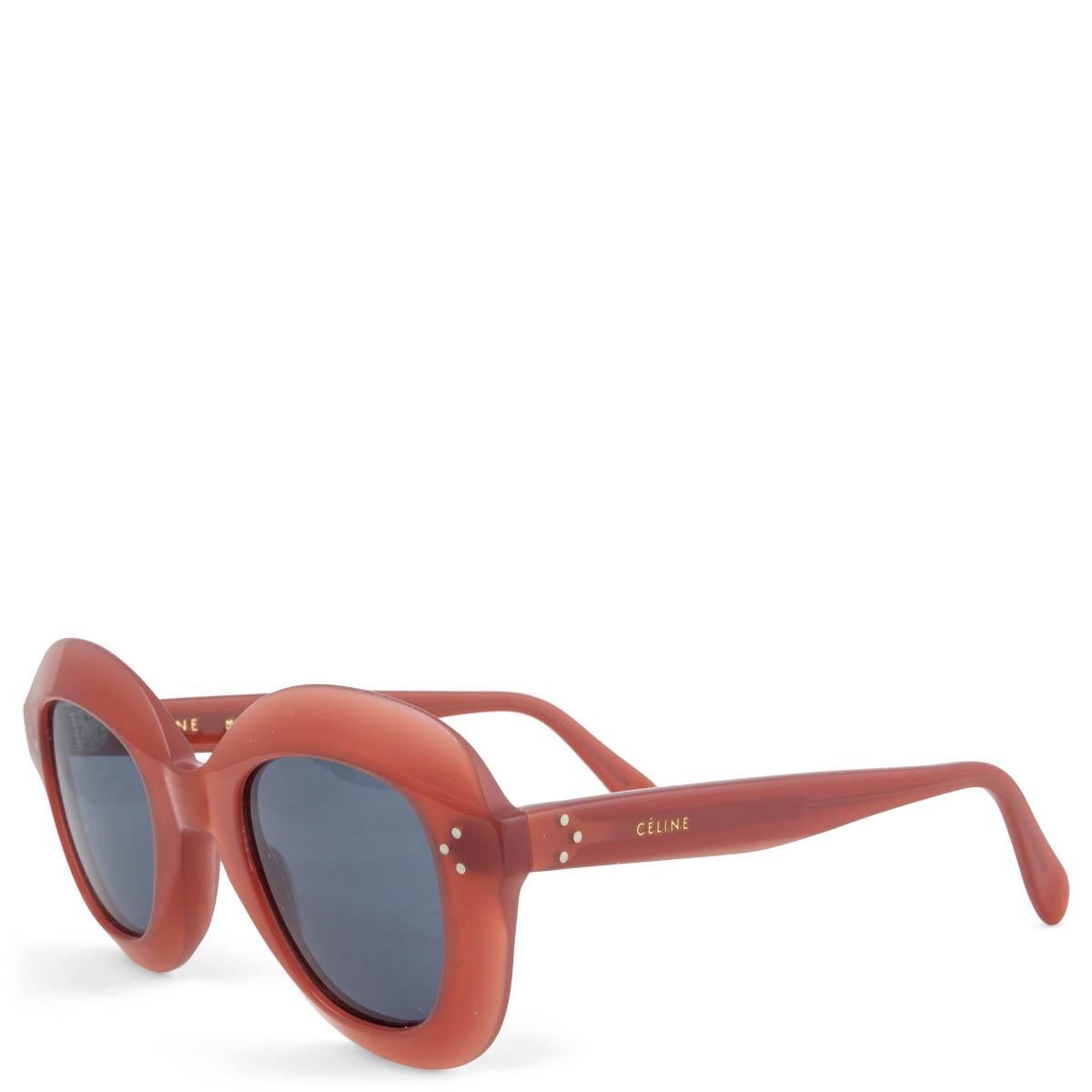 100% authentic Céline CL41445/S Lola oval sunglasses in burnt orange acetate with grey lenses. Have been worn and show a very faint scratch on the right lens. Overall in excellent condition. Come with case. 

Measurements
Model	CL41445/S 
Width	14cm