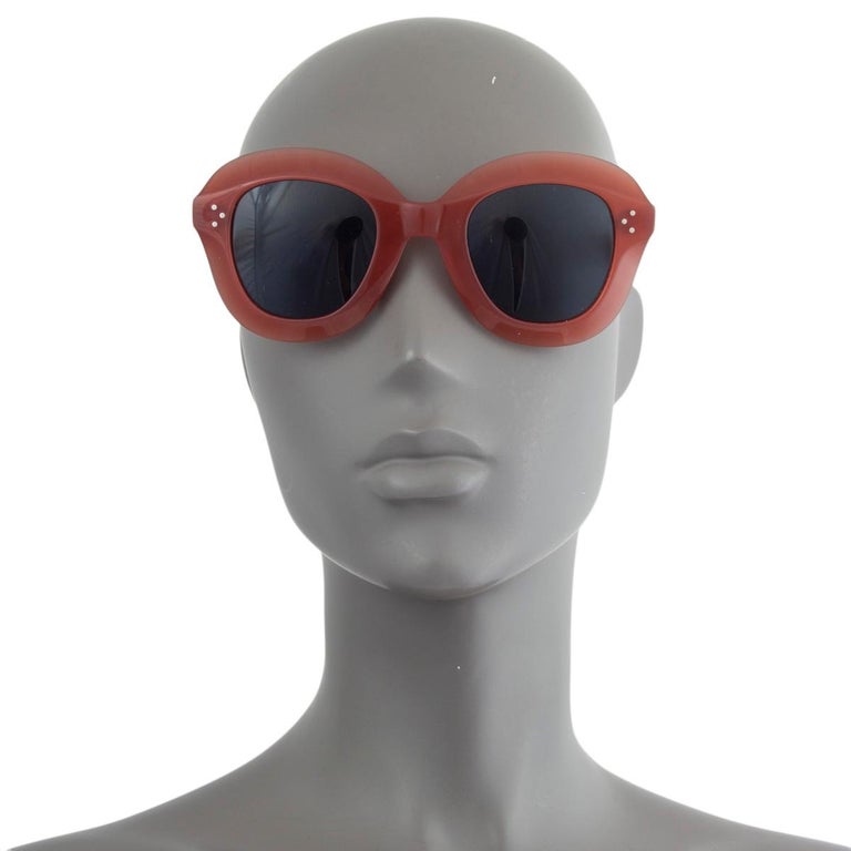 CELINE orange LOLA OVAL Sunglasses CL41445S For Sale at  display picture 1