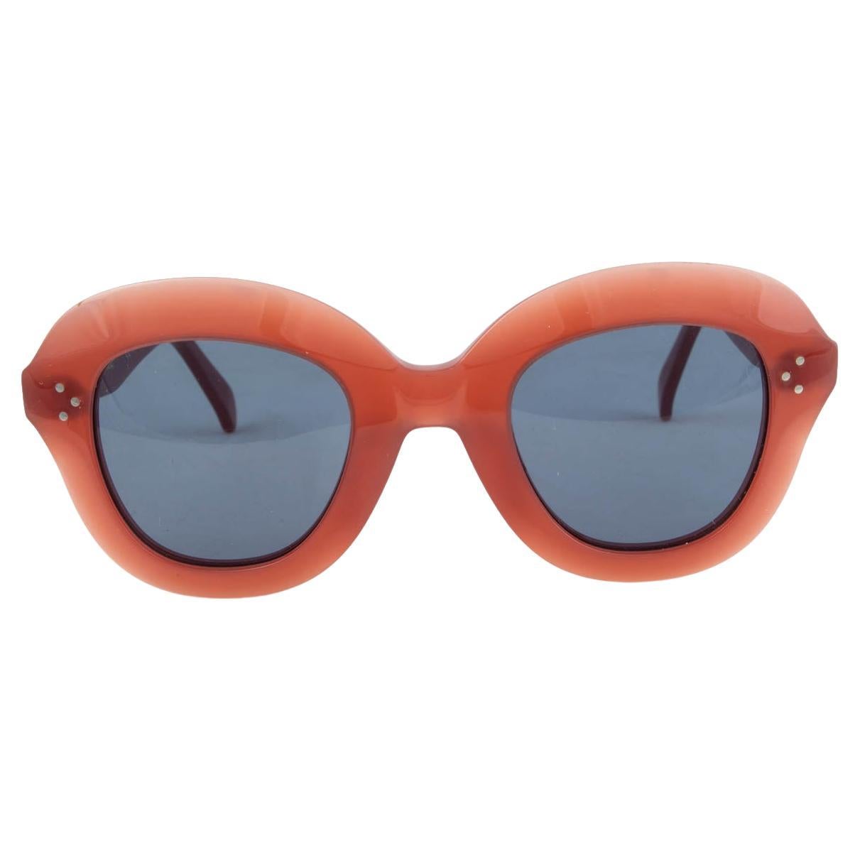 CELINE orange LOLA OVAL Sunglasses CL41445S