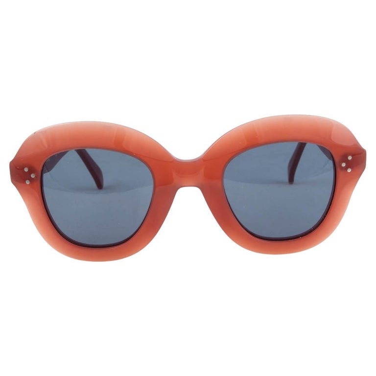 CELINE orange LOLA OVAL Sunglasses CL41445S For Sale at  display picture 2