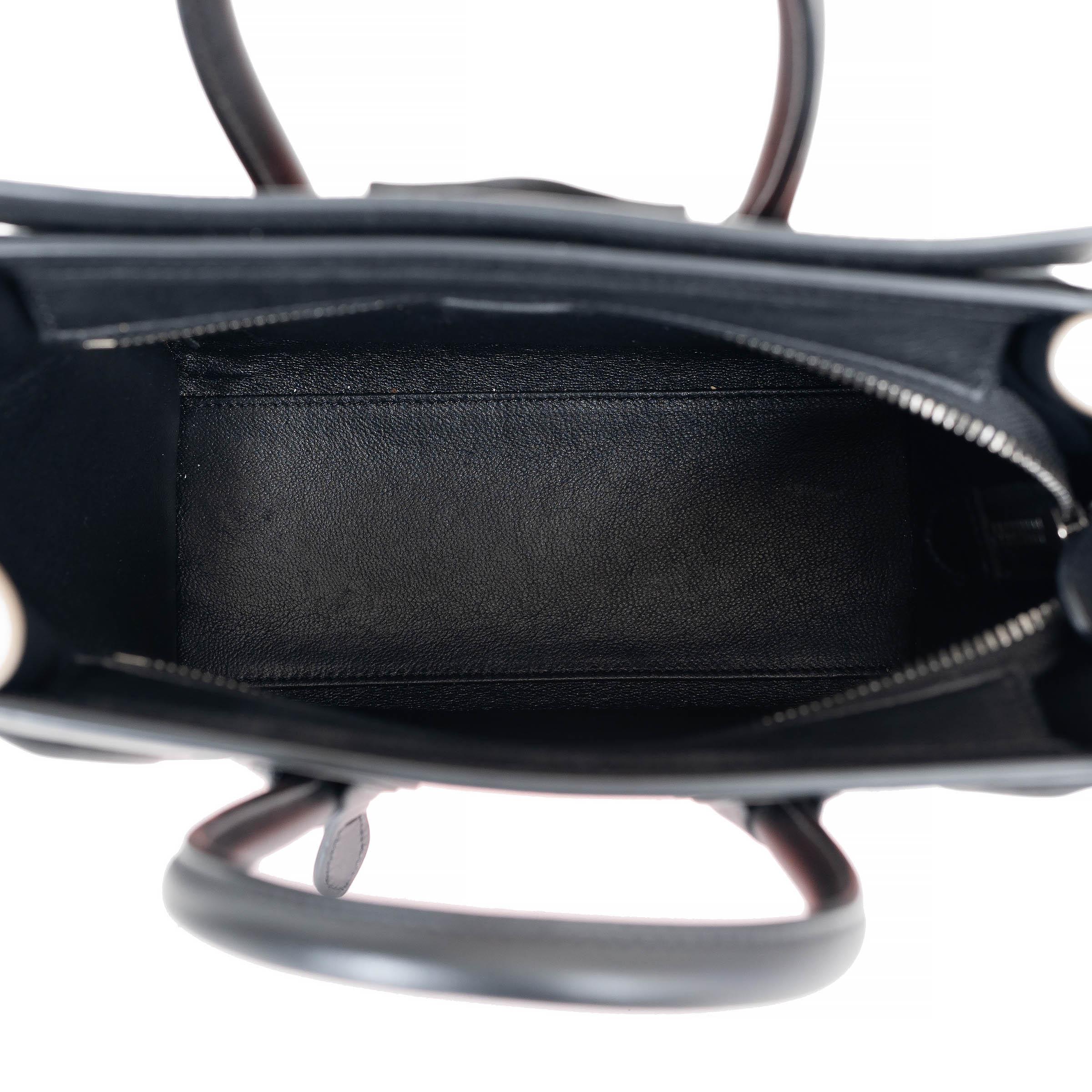Bolso CELINE naranja topo cuero negro 2015 NANO LUGGAGE TRI-COLOR en venta 1