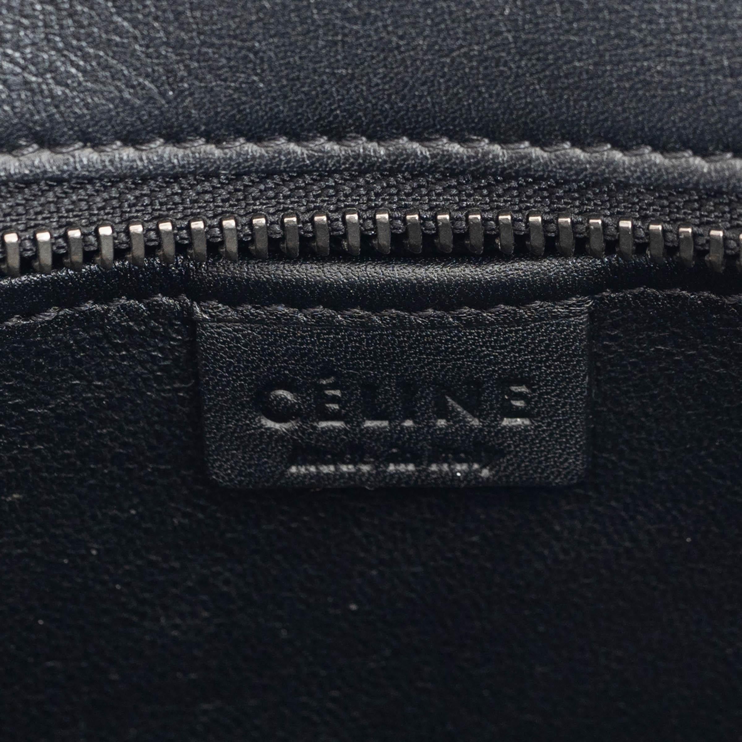 Bolso CELINE naranja topo cuero negro 2015 NANO LUGGAGE TRI-COLOR en venta 2