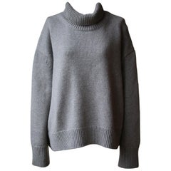 Celine Oversized Cashmere-Knit Turtleneck Sweater