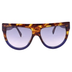 Céline Oversized Tortoiseshell Shield Sunglasses