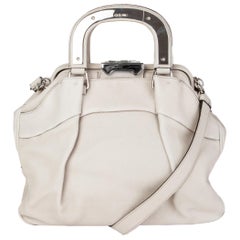 CELINE hellgrau gemasertes Leder SOFT FRAME DOCTOR Tasche