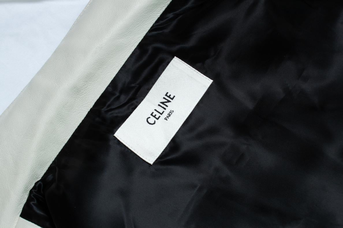 Celine, Tanzende Ziegenlederjacke mit Palmen im Angebot 2