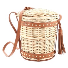 Celine Panier Bucket Bag Wicker Mini
