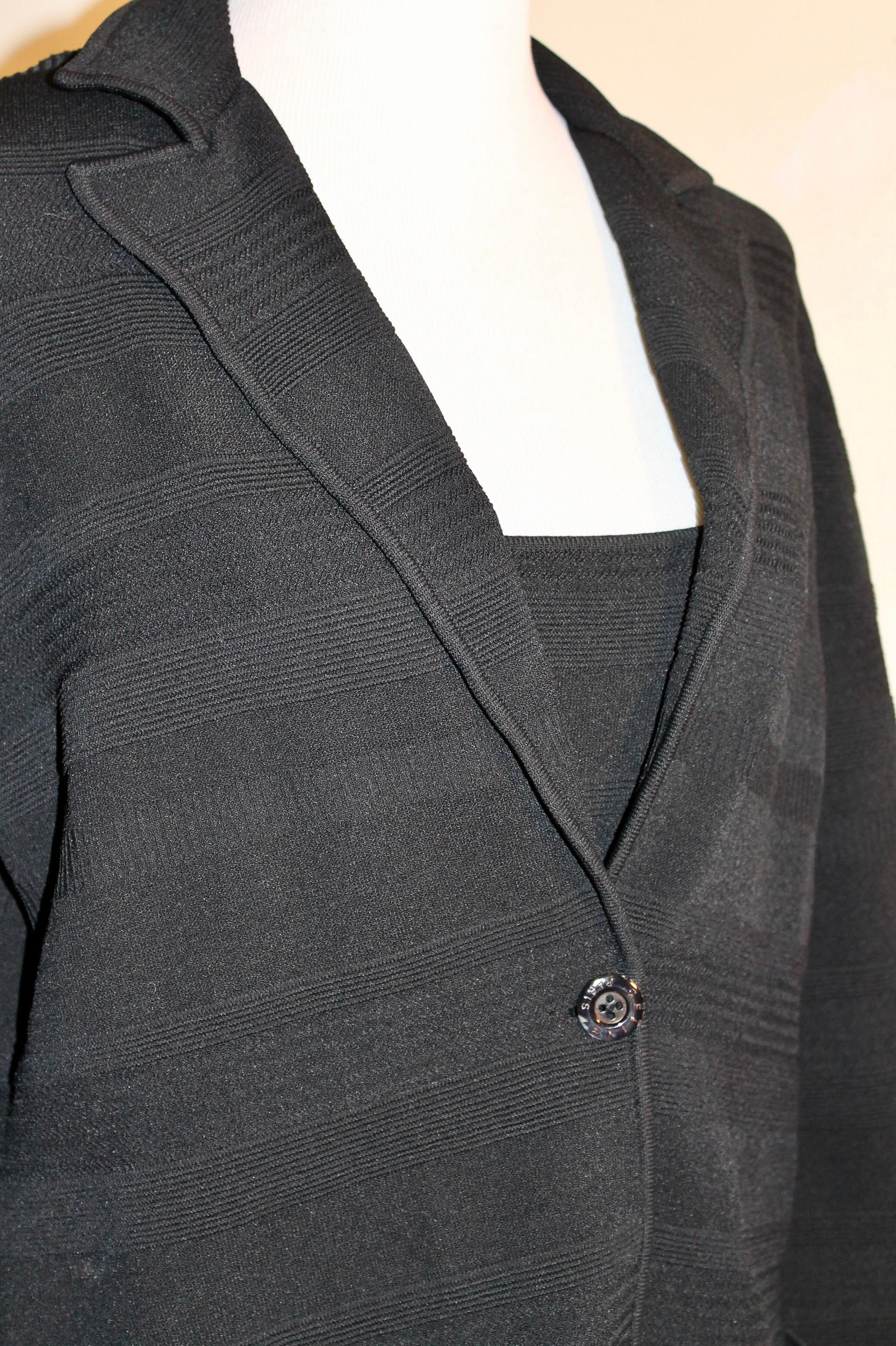 Robe et veste noires de Celine Paris Excellent état - En vente à Sharon, CT