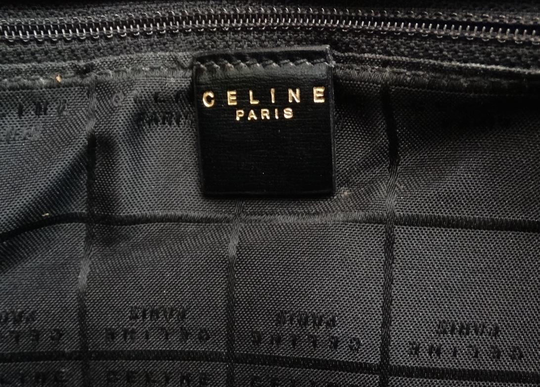 Celine Paris Black Leather Envelope Clutch  3