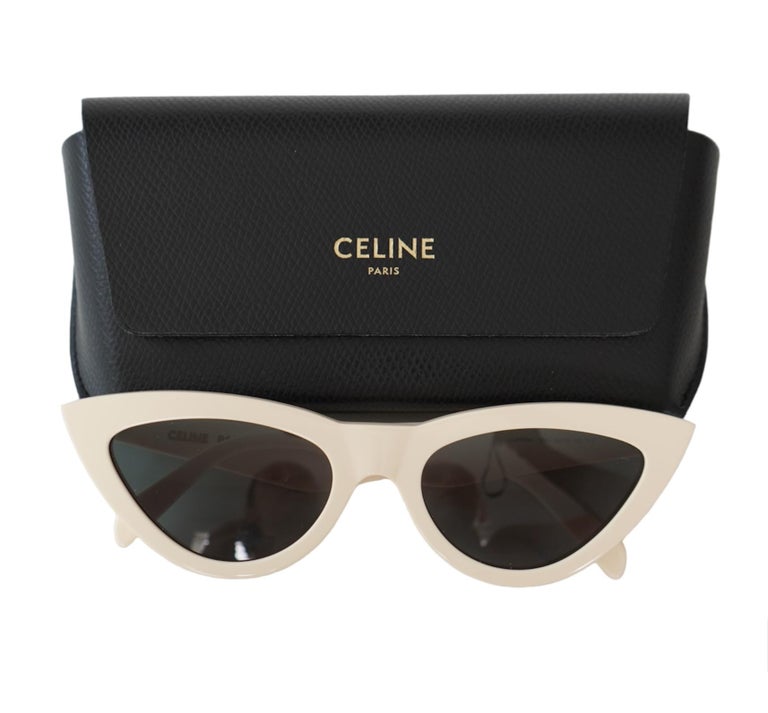 Celine Paris Cream Cat Eye Sunglasses at 1stDibs | celine cat eye