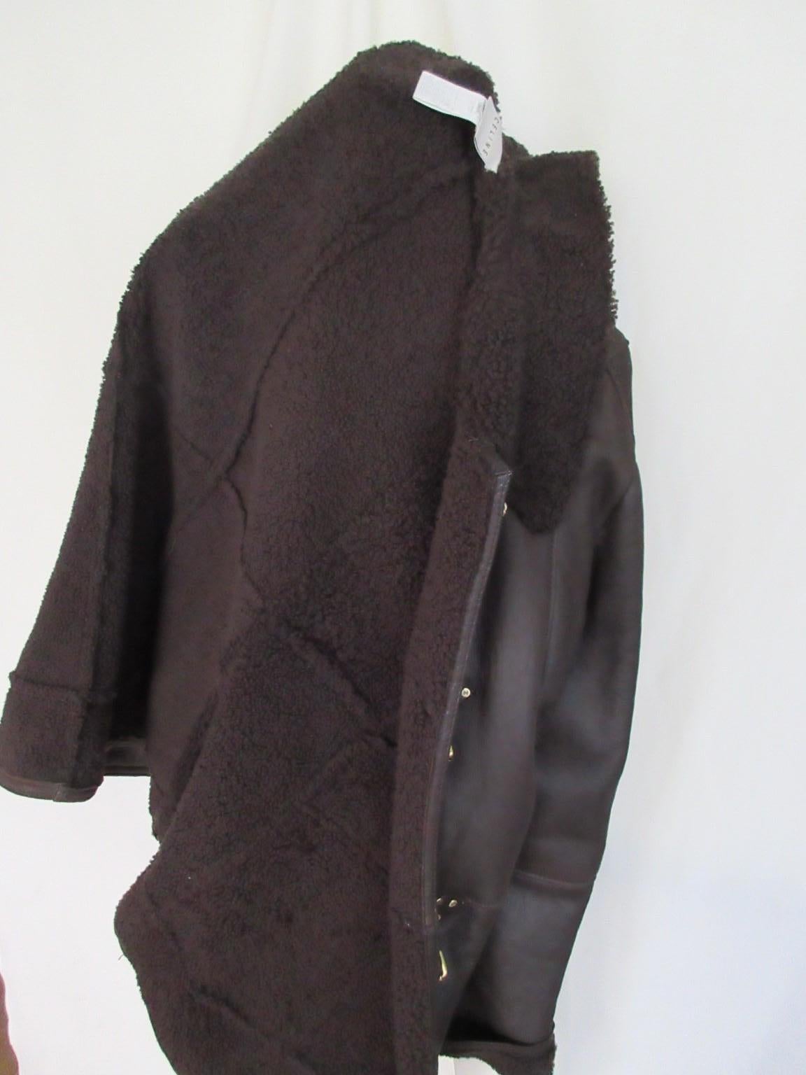 Celine Paris Shearling Leather Coat For Sale 3