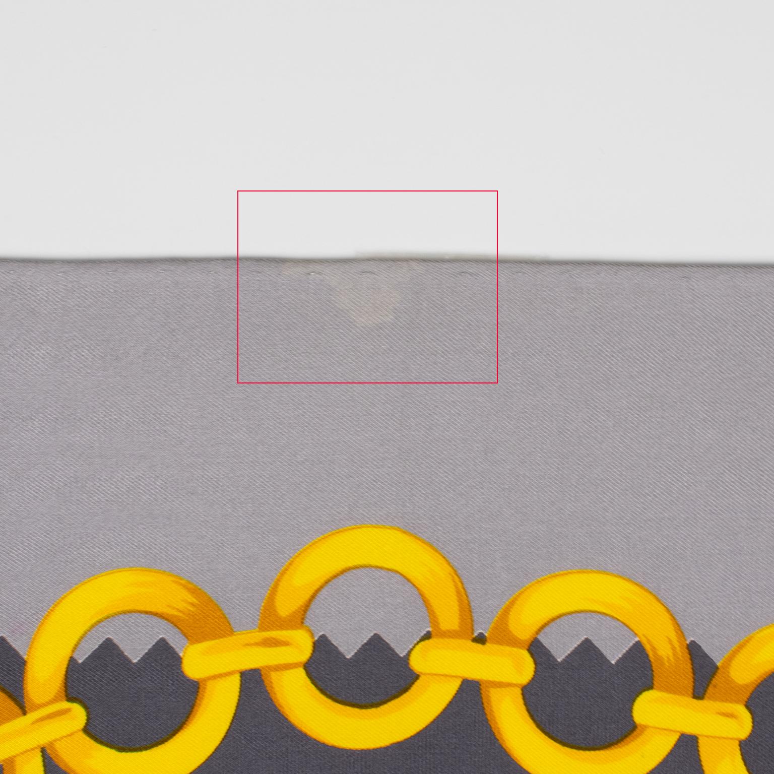 Celine Paris Silk Scarf Gray and Gold Horsebit and Chains Print, c1990s For Sale 5
