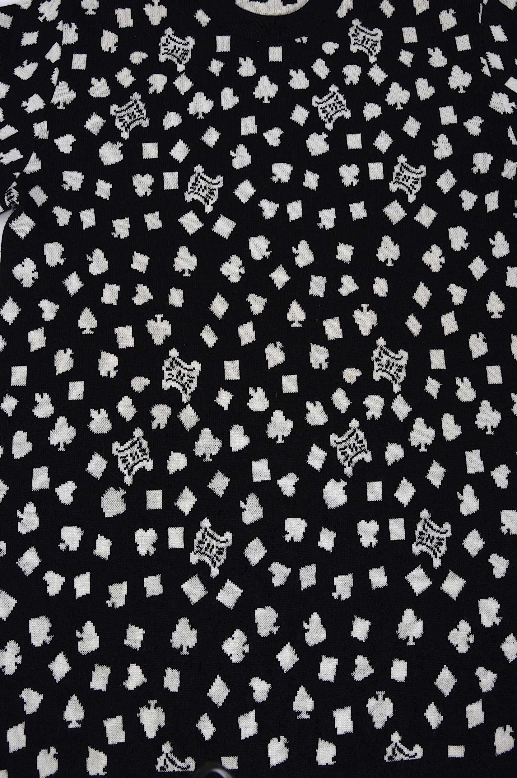 Celine Paris vintage 1980s black & white wool logo design pullover 6