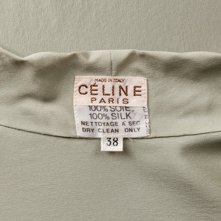 Celine Paris Vintage Silk Blouse; 1970s at 1stDibs