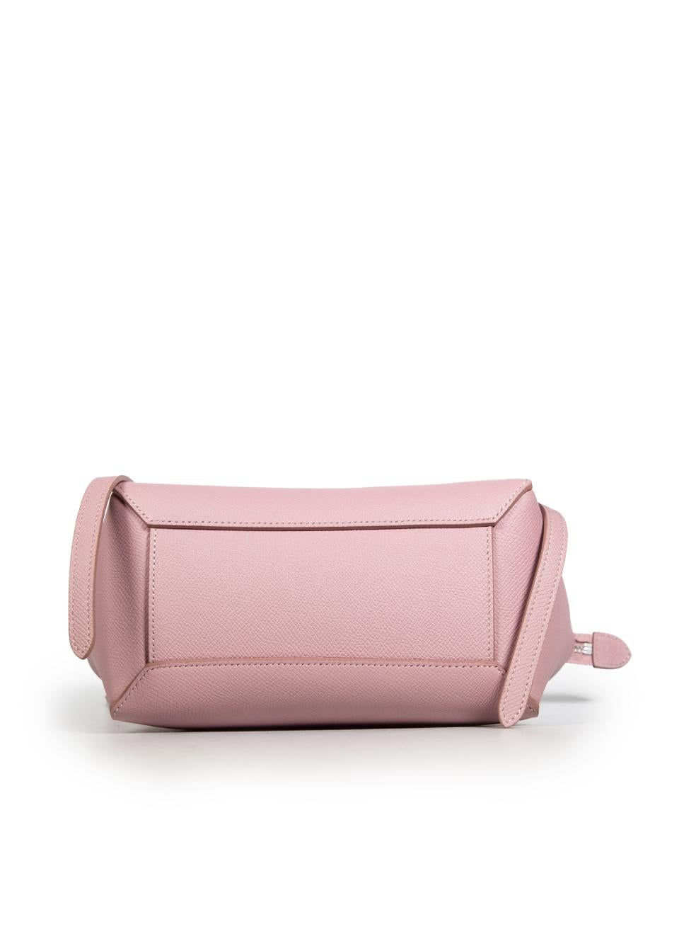 Céline Pastel Pink Grained Calfskin Nano Belt Bag In Good Condition In London, GB