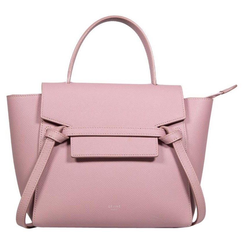 Céline Pastel Pink Grained Calfskin Nano Belt Bag