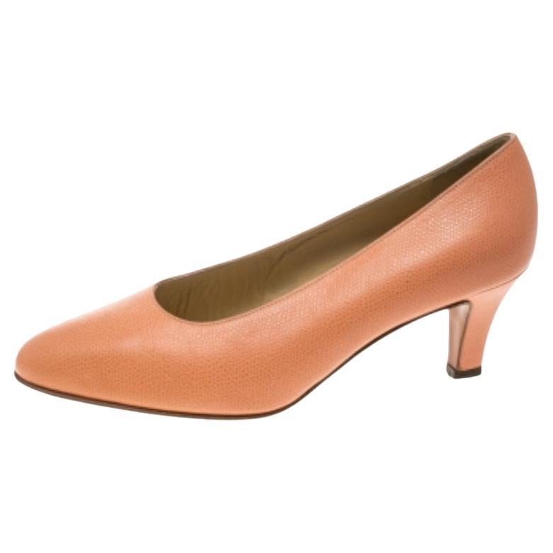 Escarpins Celine rose pêche, taille 37,5 en vente