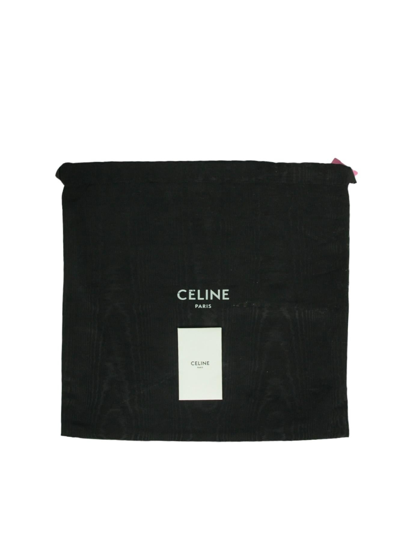 Celine Pearl Grey Grained Leather Nano Belt Bag For Sale 6