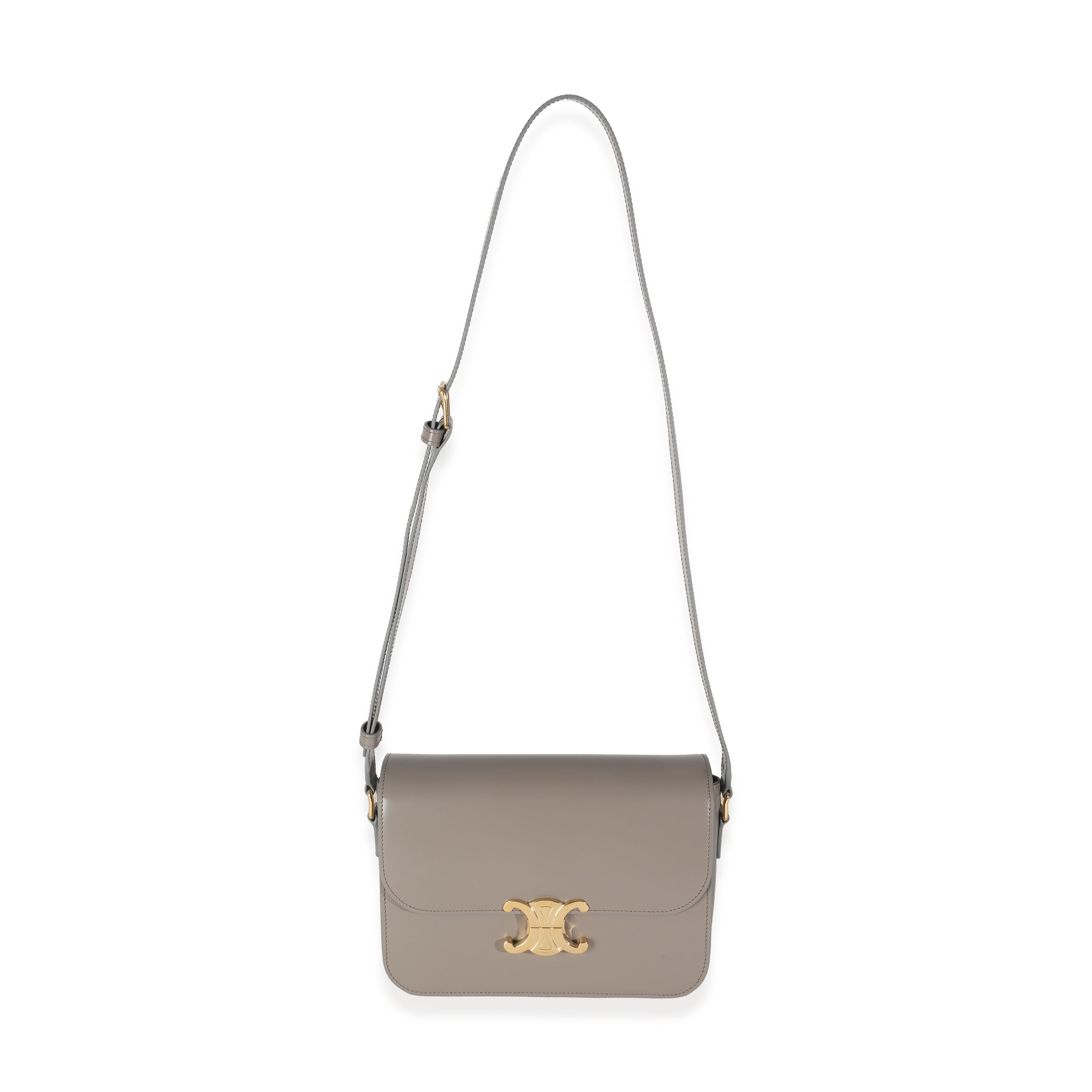 Celine Pebble Shiny Calfskin Medium Classique Triomphe Bag 1
