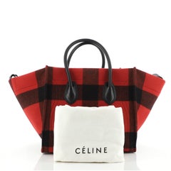 Celine Phantom Bag Checkered Wool Medium