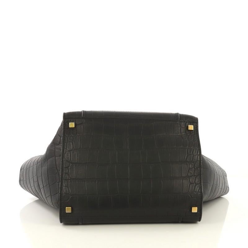 Celine Phantom Bag Crocodile Embossed Leather Medium In Good Condition In NY, NY