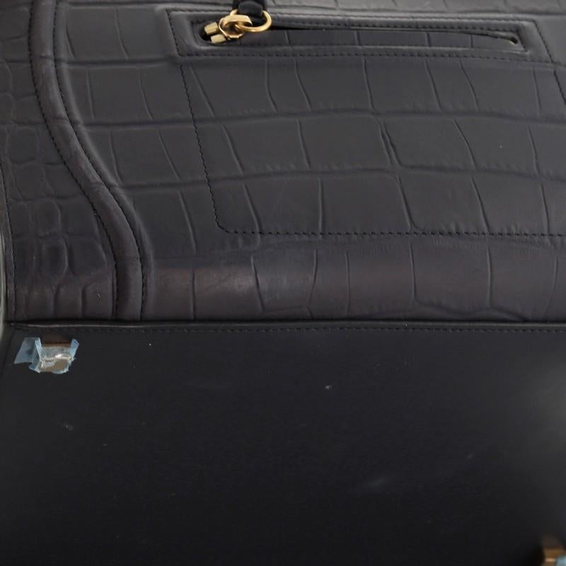 Celine Phantom Bag Crocodile Embossed Leather Medium In Good Condition In NY, NY
