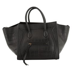 Celine Phantom Bag Crocodile Embossed Leather Medium