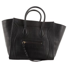 Celine Phantom Bag Crocodile Embossed Leather Medium