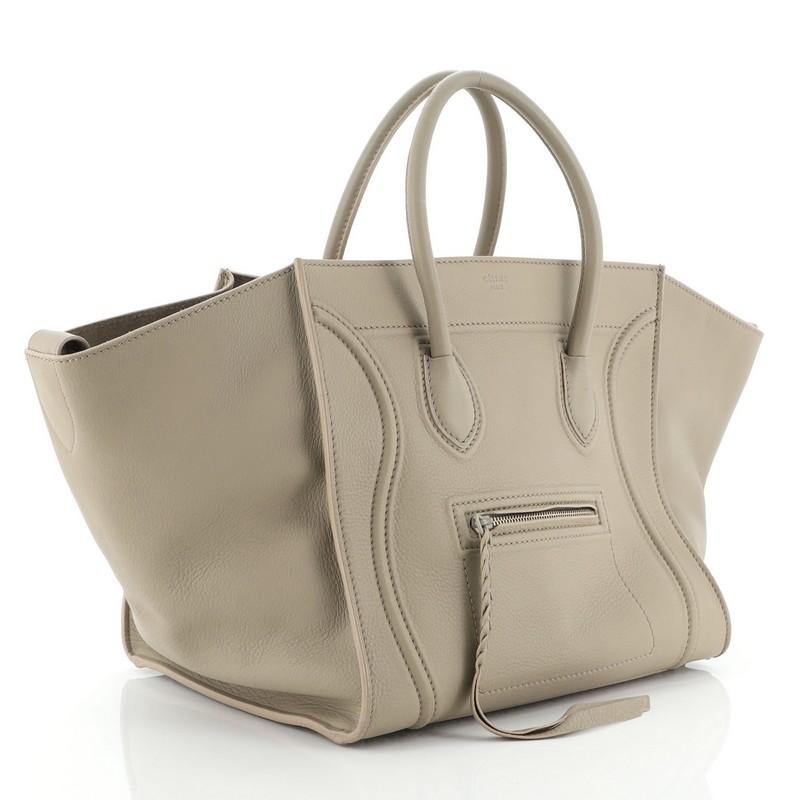 Brown Celine Phantom Bag Grainy Leather Medium