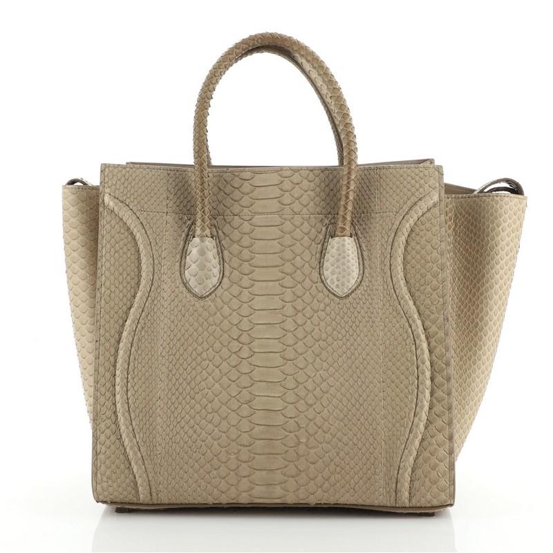 Brown Celine Phantom Bag Python Medium