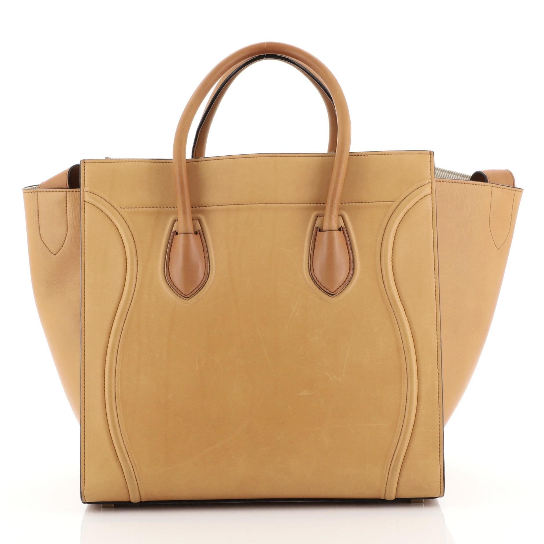 Brown Celine Phantom Bag Smooth Leather Medium