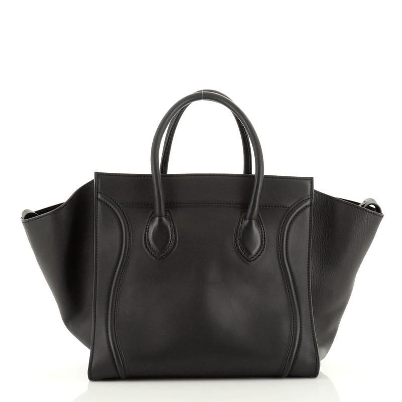 Black Celine Phantom Bag Smooth Leather Medium