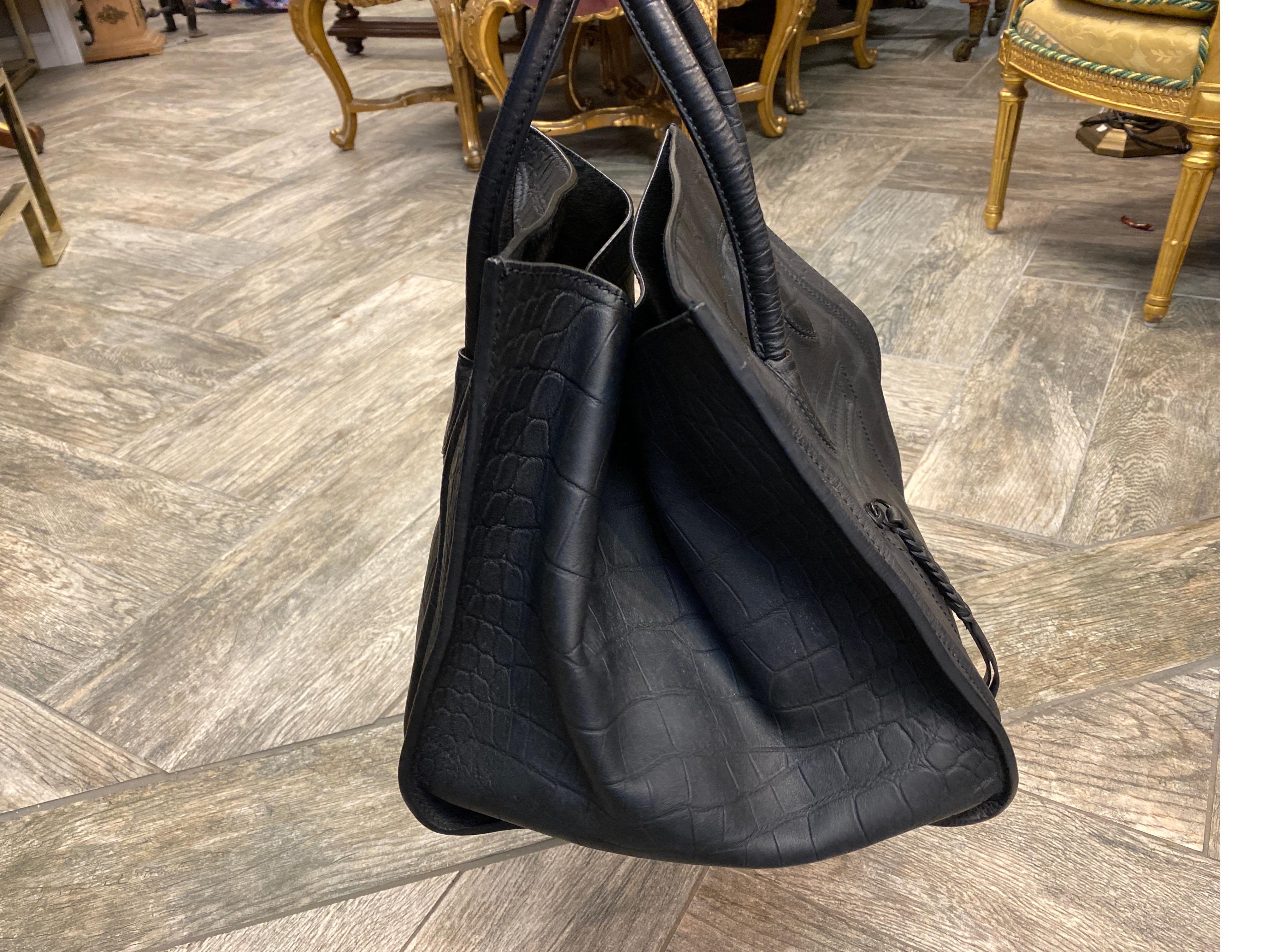 Celine Phantom Black Crocodile Bag  In Excellent Condition In Carlsbad, CA