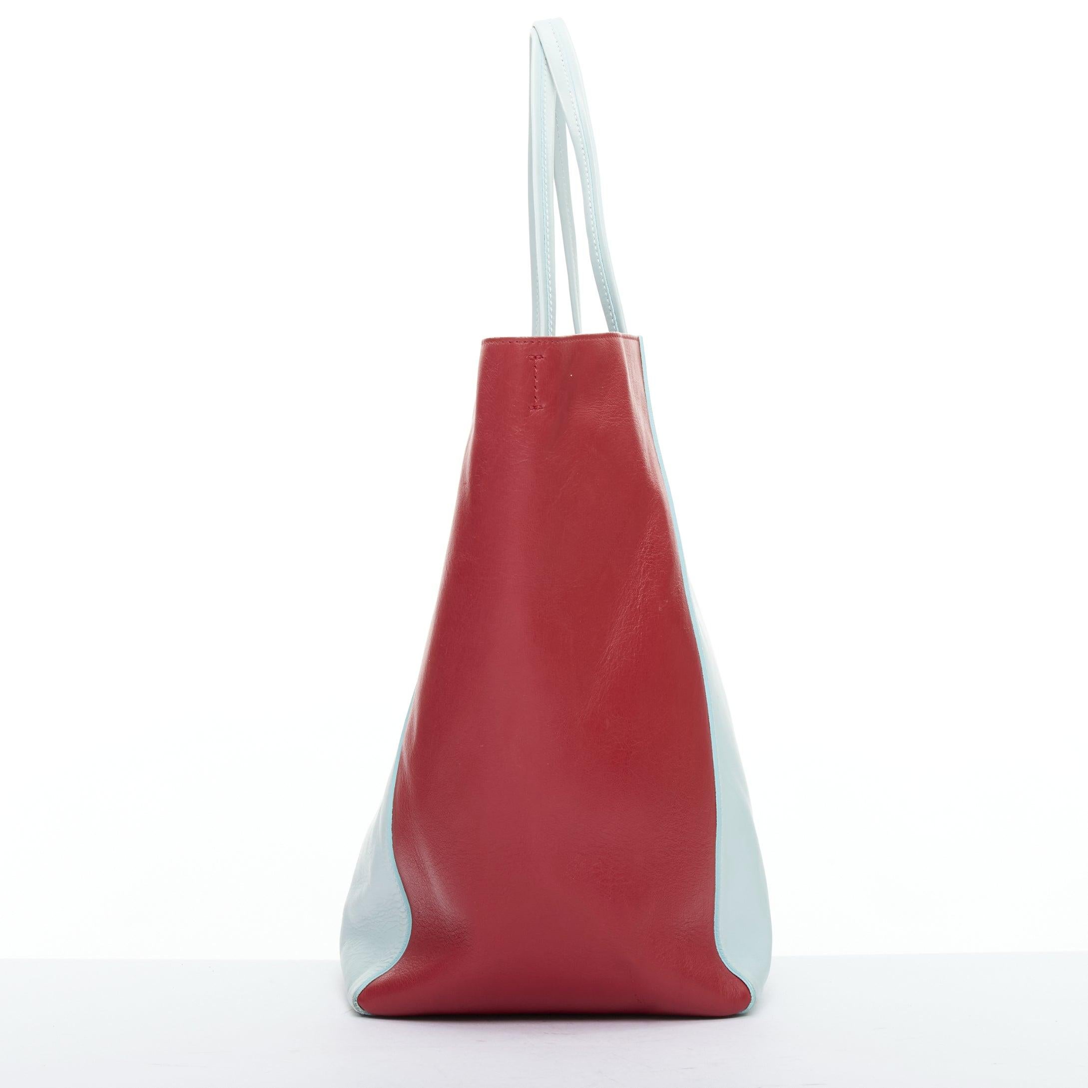 Bolso de mano CELINE Phantom Cabas azul bebé rojo bicolor horizontal en Bastante bueno estado para la venta en Hong Kong, NT
