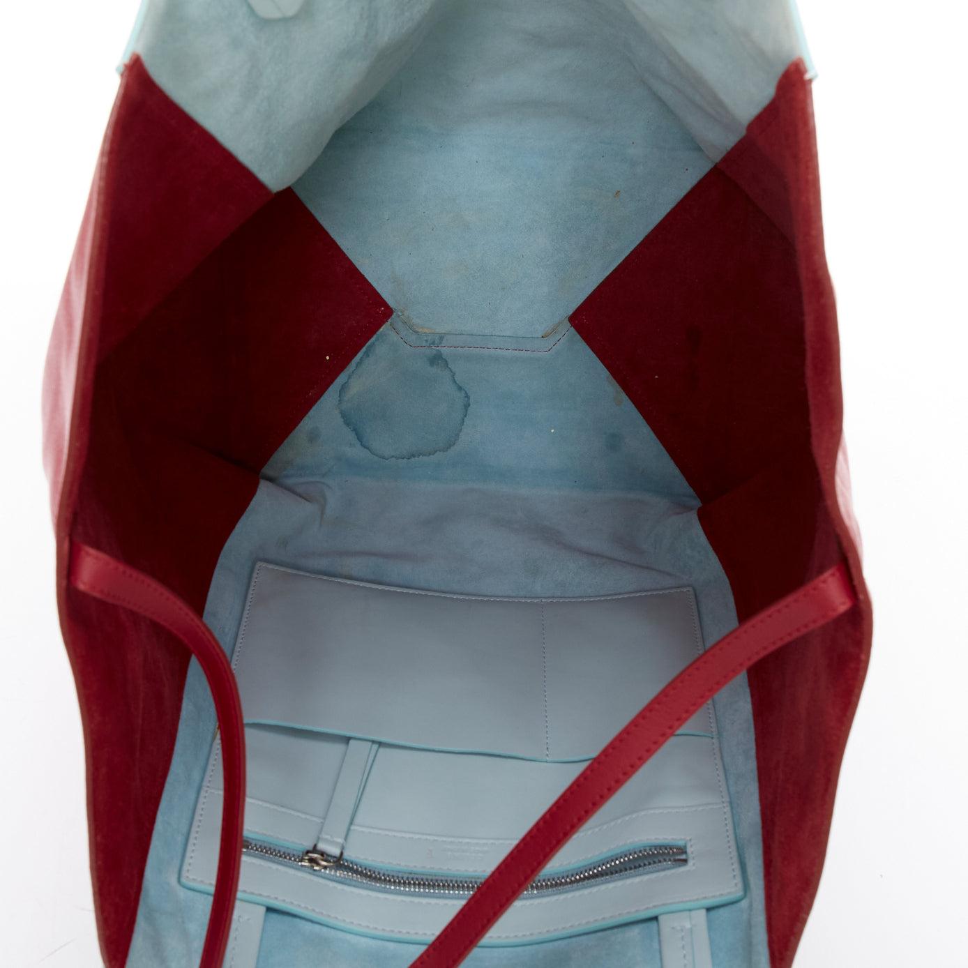 Bolso de mano CELINE Phantom Cabas azul bebé rojo bicolor horizontal en venta 4