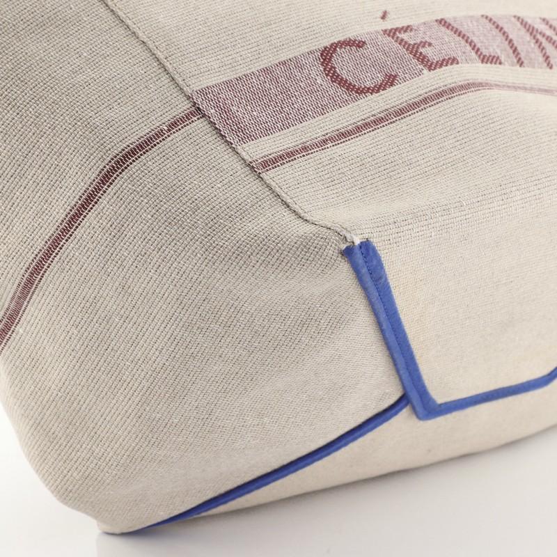 Beige Celine Phantom Cabas Tote Canvas Medium