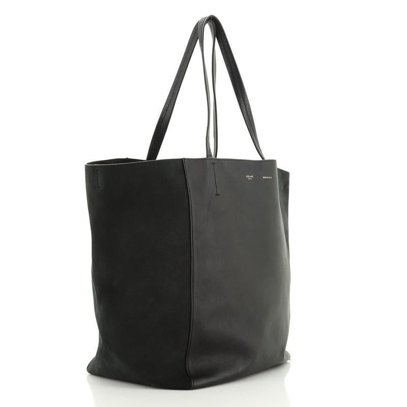 Black Celine Phantom Cabas Tote Leather And Suede Medium