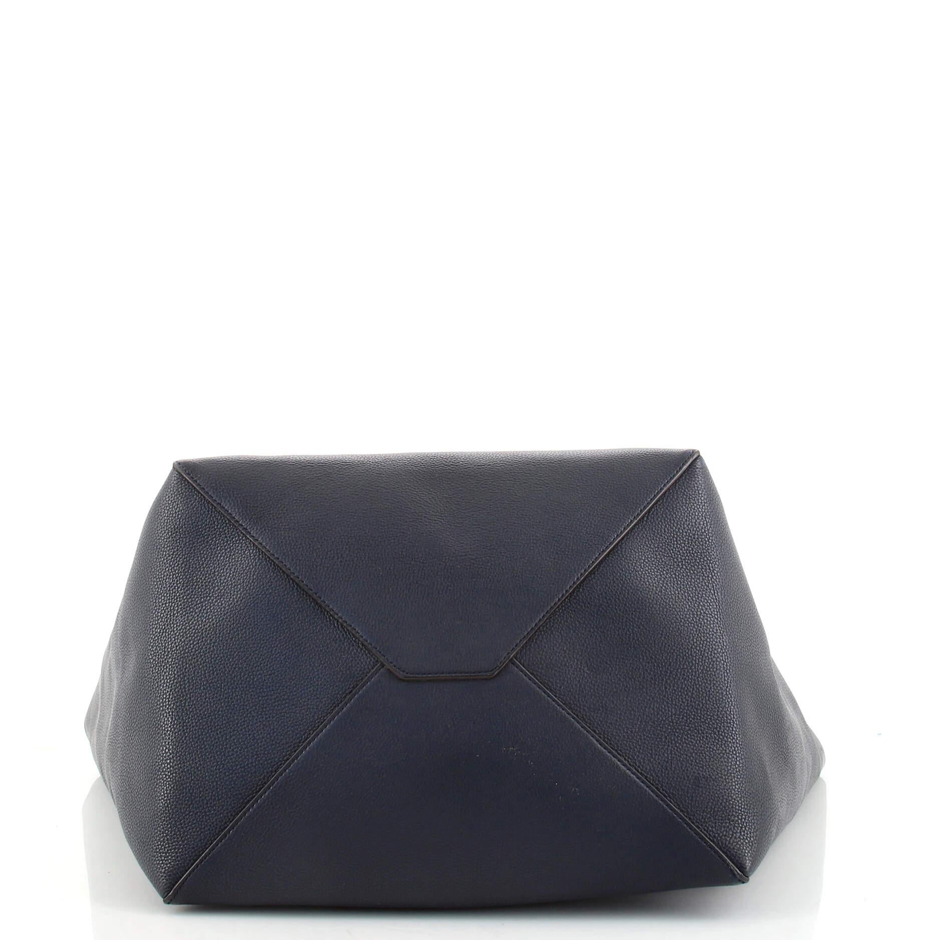 Black Celine Phantom Cabas Tote Leather Large