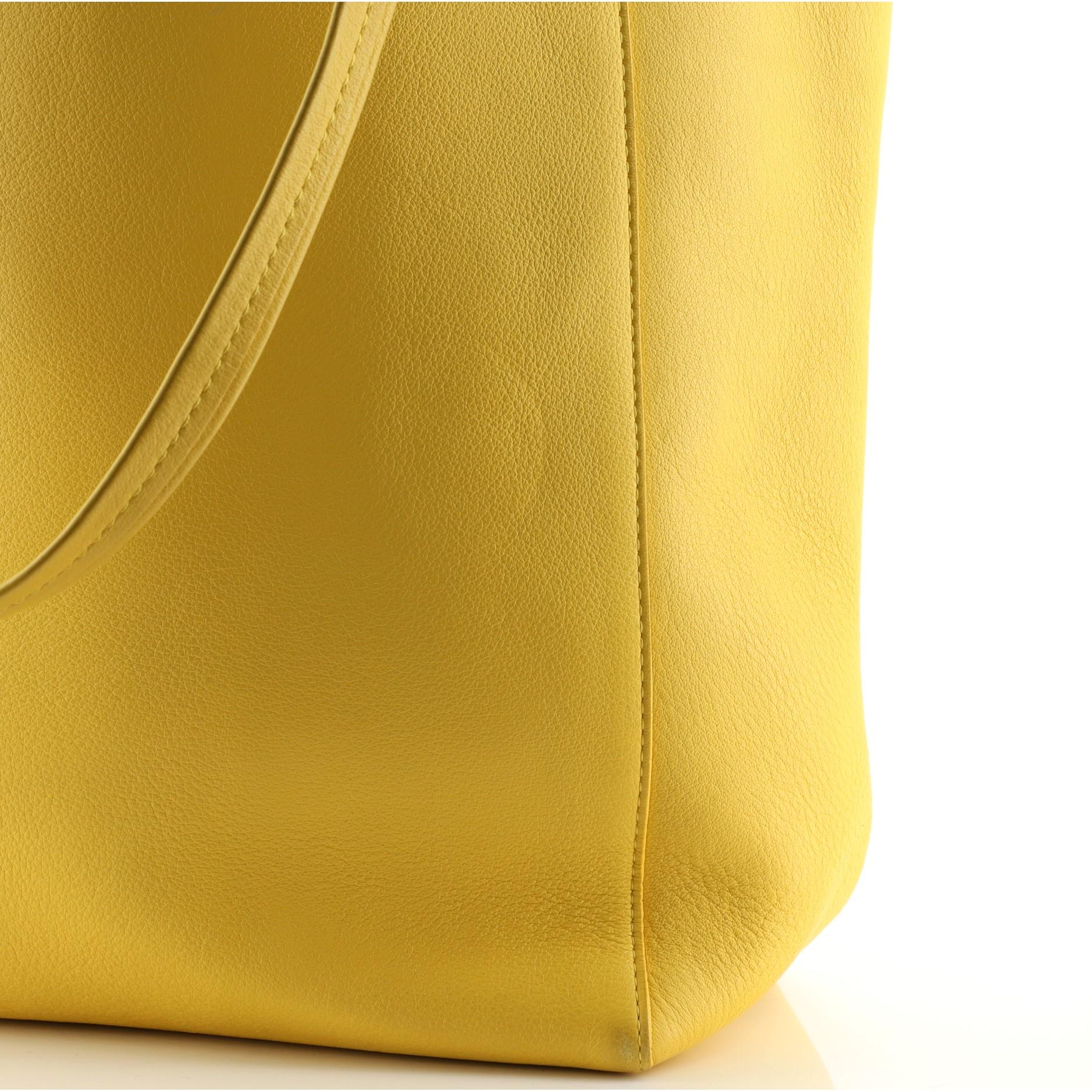 Yellow Celine Phantom Cabas Tote Leather Small