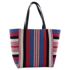 Celine Phantom Cabas Tote Woven Cotton Small