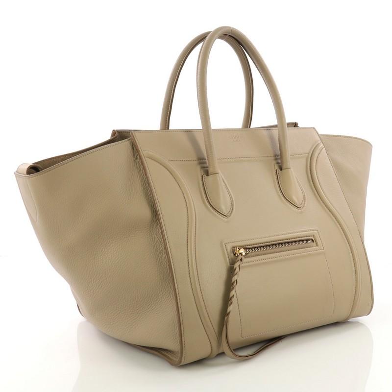 Brown Celine Phantom Handbag Smooth Leather Medium