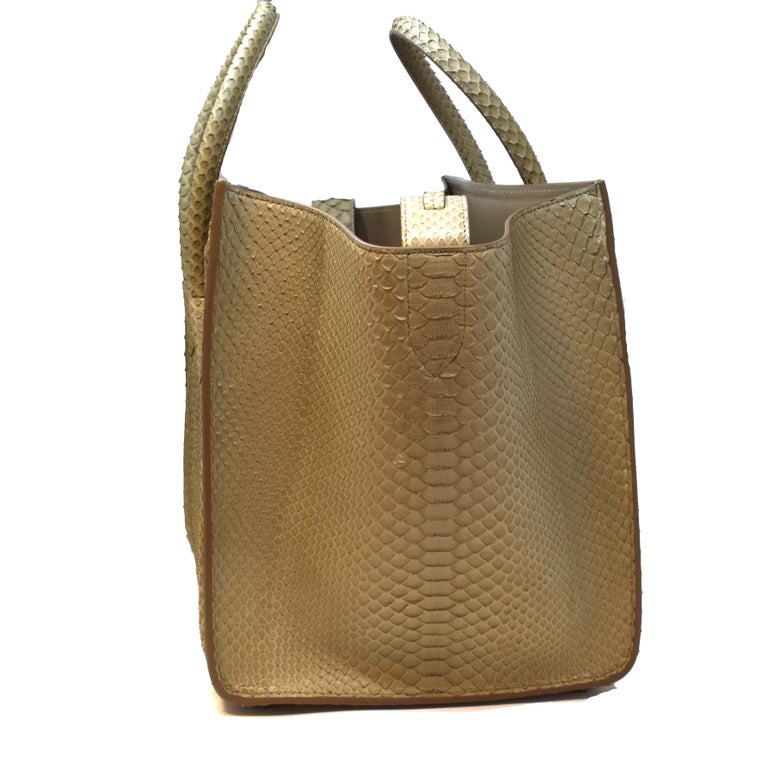 Cèline Phantom Luggage Python Snakeskin Beige Sand Color Large Purse ...