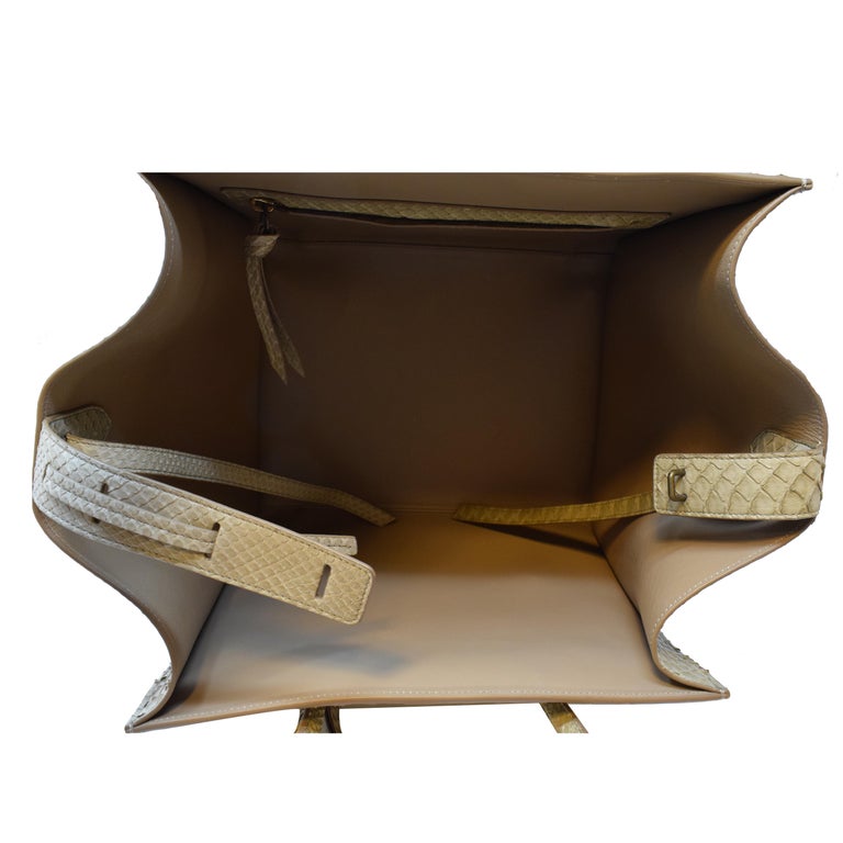 Cèline Phantom Luggage Python Snakeskin Beige Sand Color Large Purse ...